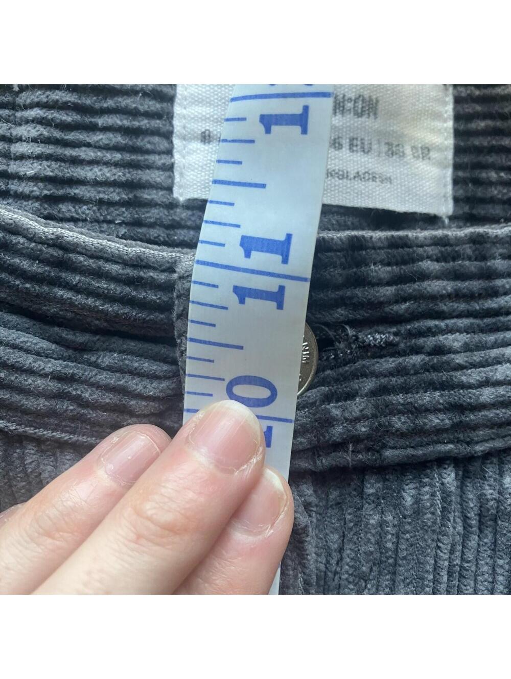 Corduroy Cargo Pants Y2K Grunge Skater High Rise Wide Leg Blue Grey Women’s 4 - Picture 7 of 9